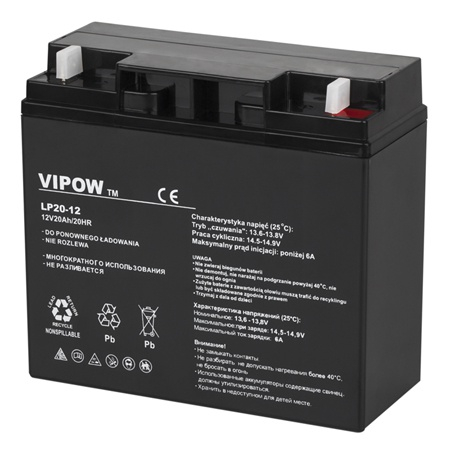 Acumulatori - ACUMULATOR STATIONAR AGM VRLA 12V 20AH VIPOW