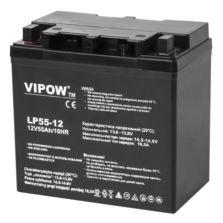 UPS și Acumulatori Centrale - ACUMULATOR STATIONAR AGM VRLA 12V 55AH VIPOW
