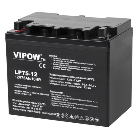 UPS și Acumulatori Centrale - ACUMULATOR STATIONAR AGM VRLA 12V 75AH VIPOW