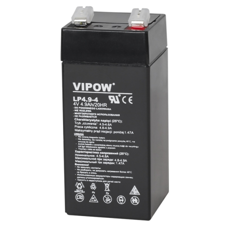 ACUMULATOR STATIONAR AGM VRLA 4V 4.9AH VIPOW [1]