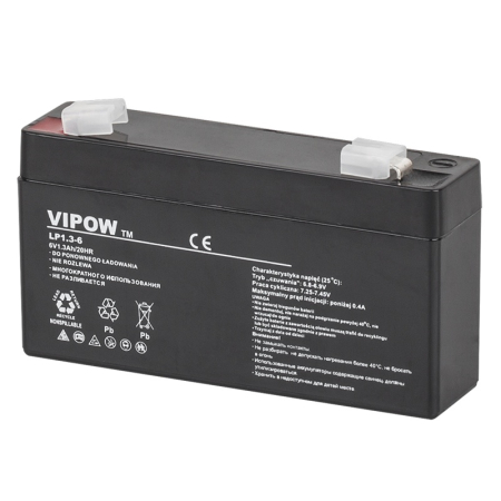 ACUMULATOR STATIONAR AGM VRLA 6V 1.3AH VIPOW [1]