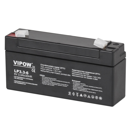 ACUMULATOR STATIONAR AGM VRLA 6V 3.3AH VIPOW [1]