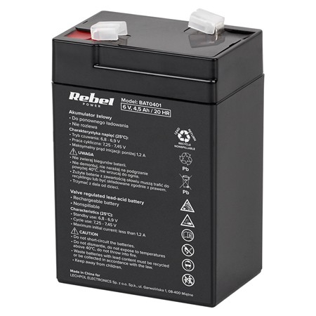 Acumulatori - ACUMULATOR STATIONAR AGM VRLA 6V 4.5AH REBEL