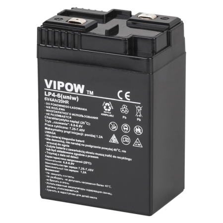 ACUMULATOR STATIONAR AGM VRLA 6V 4AH VIPOW [1]