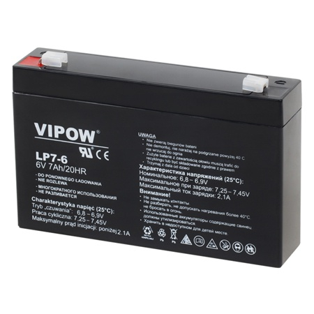 Acumulatori - ACUMULATOR STATIONAR AGM VRLA 6V 7AH VIPOW