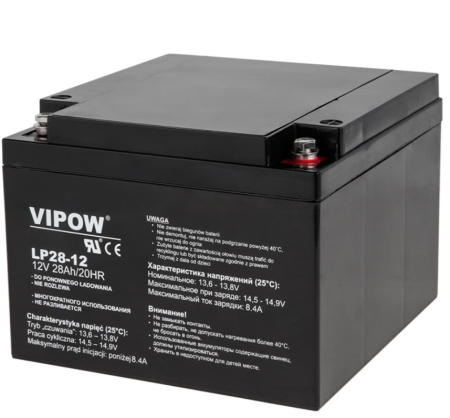 Acumulatori - ACUMULATOR STATIONAR PLUMB ACID 12V 28AH VIPOW