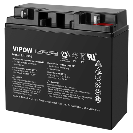 ACUMULATOR VEHICULE ELECTRICE 12V 25AH / 10HR VIPOW [2]