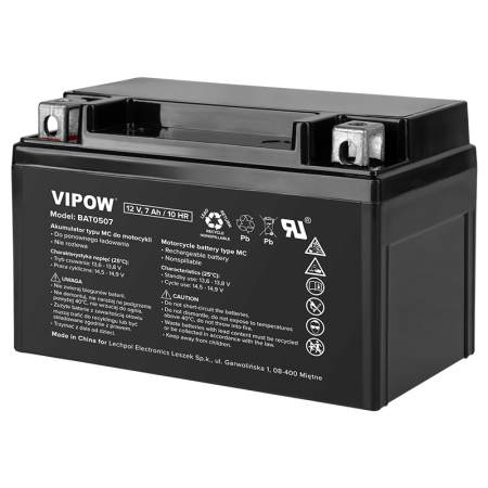 ACUMULATOR VEHICULE ELECTRICE 12V 7AH / 10HR VIPOW [2]