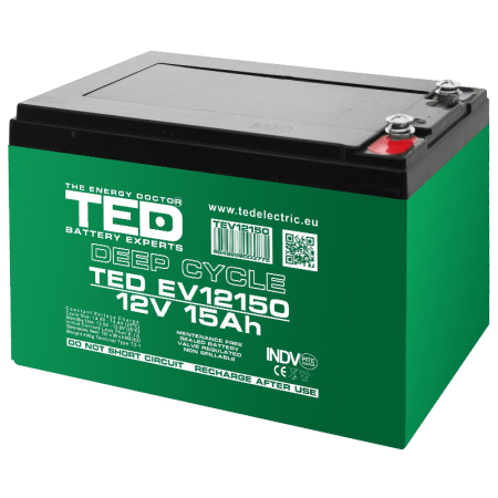 ACUMULATOR VEHICULE ELECTRICE DEEP CYCLE 12V 15AH TED [1]