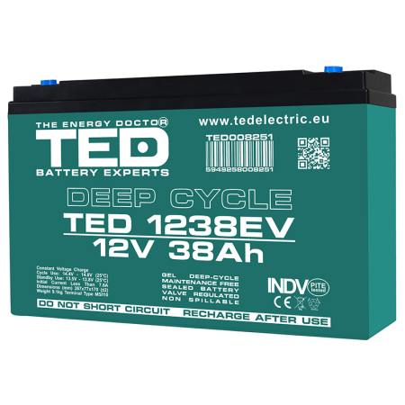 ACUMULATOR VEHICULE ELECTRICE DEEP CYCLE 12V 38AH TED [1]