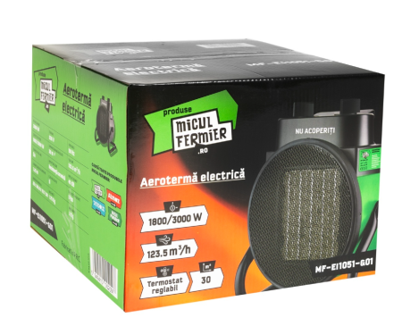 Aeroterma electrica Micul Fermier, 1800/3000W, element de incalzire ceramic [5]