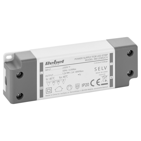 ALIMENTATOR BANDA LED IP20 12V 1.5A 18W REBEL [1]