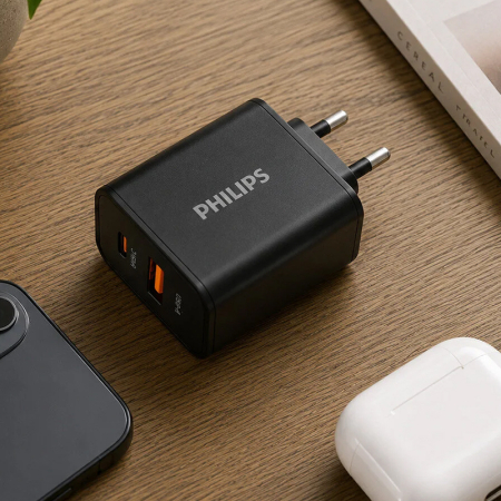 ALIMENTATOR RETEA USB-A + USB C PD 25W PHILIPS [6]