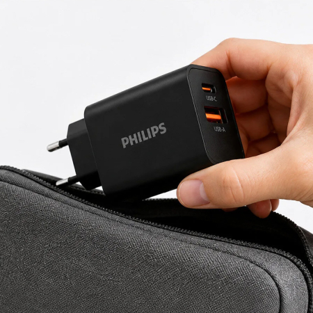 ALIMENTATOR RETEA USB-A + USB C PD 25W PHILIPS [5]