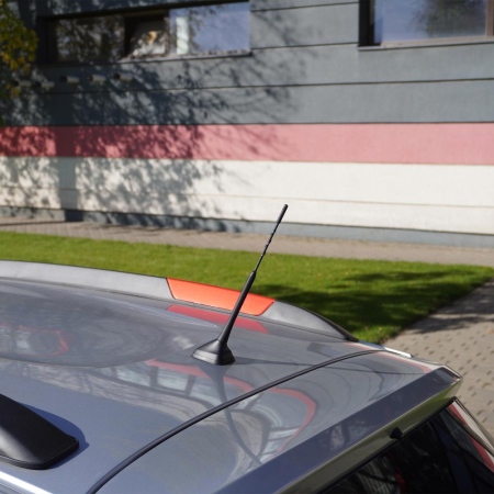 ANTENA AUTO EXTERIOR NEAGRA 24CM CU 2 ADAPTOARE (5-6MM) [2]