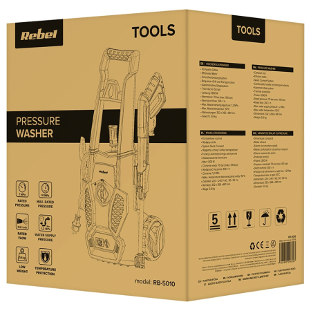 APARAT DE SPALAT CU PRESIUNE 1200W REBEL [10]