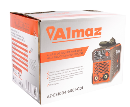 Aparat de sudură MMA 250A cu afișaj digital – Almaz AZ-ES1004-S001-G01  Performanță optimizată cu afișaj digital și funcții avansate! Aparatul de sudură Almaz MMA 250A (AZ-ES1004-S001-G01) este un ech [4]