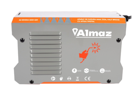 Aparat de sudură MMA 250A cu afișaj digital – Almaz AZ-ES1004-S001-G01  Performanță optimizată cu afișaj digital și funcții avansate! Aparatul de sudură Almaz MMA 250A (AZ-ES1004-S001-G01) este un ech [1]