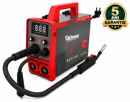 Aparate de Sudură - Aparat sudura Almaz, MMA+MIG+MAG+LiftTig, intensitate maxima 200A, afisaj digital  AZ-ES013