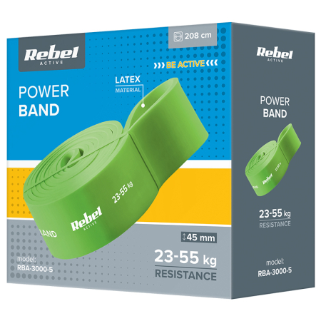 BANDA ELASTICA LATEX 208CM 23-55KG REBEL ACTIVE [3]