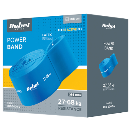 BANDA ELASTICA LATEX 208CM 27-68KG REBEL ACTIVE [3]