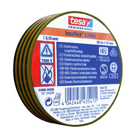 Service, hobby, mentenanta - BANDA IZOLATOARE TESAFLEX 20M GALBEN/VERDE 10BUC