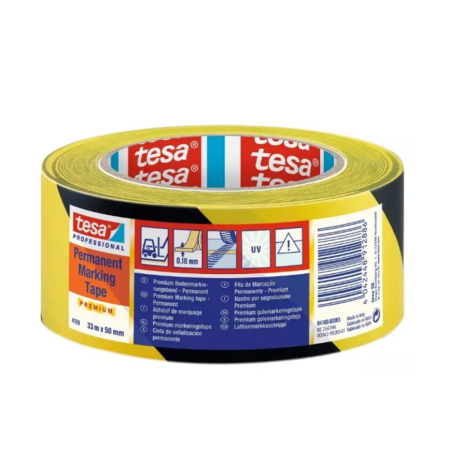 CONSUMABILE ATELIER - BANDA MARCARE 33M50MM GALBEN/NEGRU