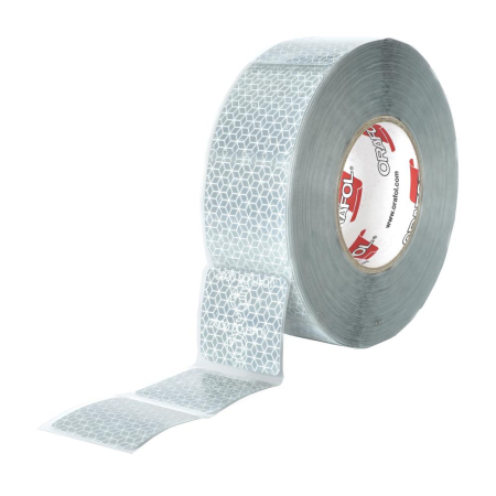 CONSUMABILE ATELIER - BANDA REFLECTORIZANTA SEGMENTATA REFLEXITE ORAFOL ALB 50MMX50M ECE 104