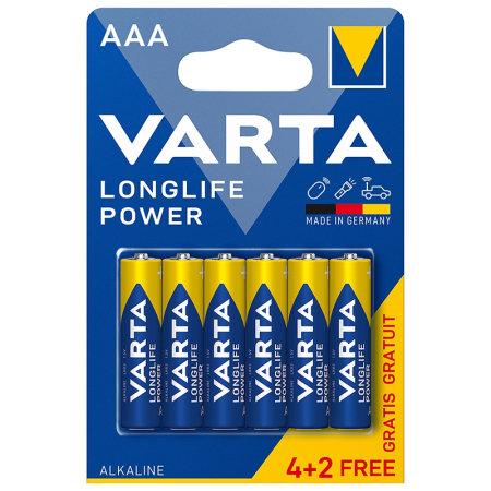 BATERIE ALCALINA LONGLIFE POWER LR3 4+2 VARTA [1]