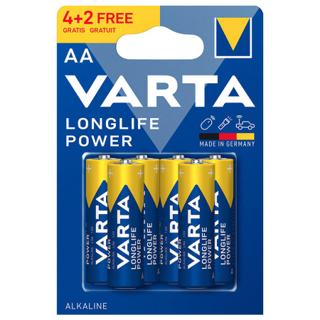 BATERIE ALCALINA LONGLIFE POWER LR6 4+2 VARTA [1]