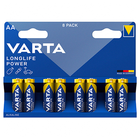 Electrice, surse de energie și Iluminat - BATERIE ALCALINA LR06 LONGLIFE POWER BLISTER 8BUC VARTA