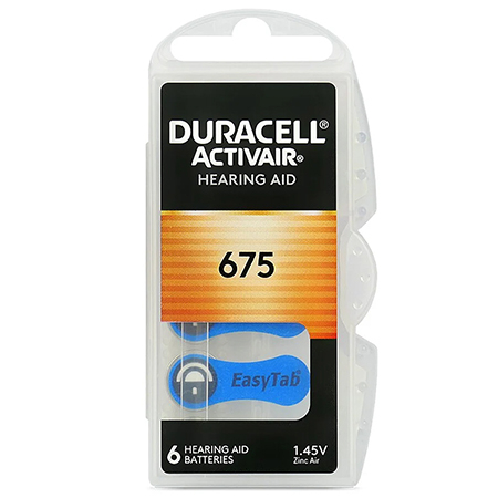 Baterii - BATERIE AUDITIVA DURACELL 675 BLISTER 6 BUC