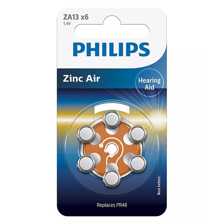 Baterii - BATERIE AUDITIVA ZINC AIR BLISTER 6 BUC PHILIPS