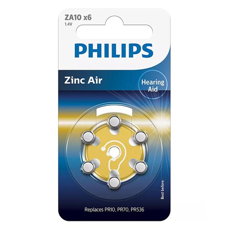 Baterii - BATERIE AUDITIVA ZINC AIR BLISTER 6 BUC PHILIPS