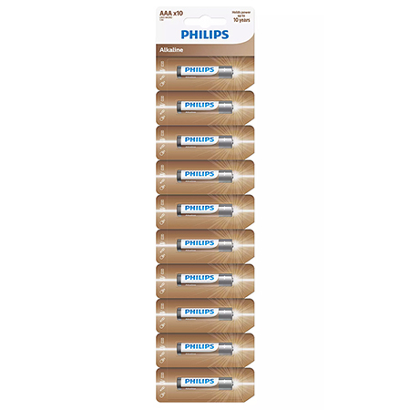 Baterii - BATERIE ENTRY ALKALINE AAA LR03 BLISTER 10 BUC PHILIPS