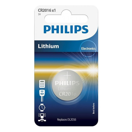 BATERIE LITHIUM CR2016 BLISTER 1 BUC PHILIPS [1]