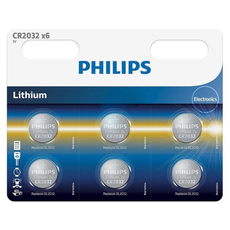 BATERIE LITHIUM CR2032 BLISTER 6 BUC PHILIPS [1]