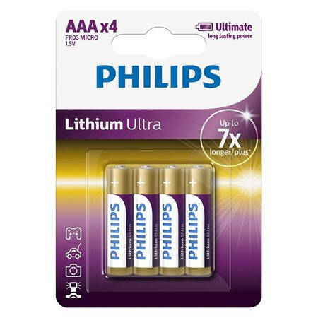 Baterii - BATERIE LITHIUM ULTRA LR3 AAA BLISTER 4 BUC PHILIPS