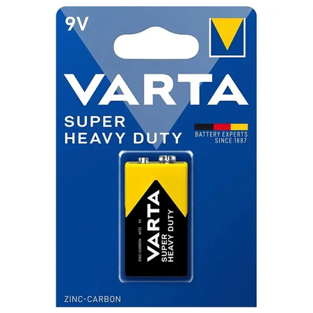 Electrice, surse de energie și Iluminat - BATERIE SUPER HEAVY DUTY 9V BL 1 BUC VARTA