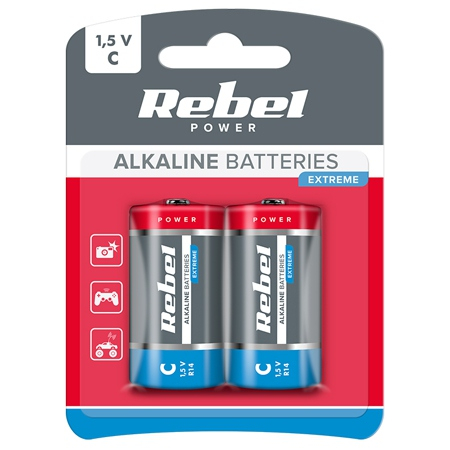Electrice, surse de energie și Iluminat - BATERIE SUPERALCALINA EXTREME R14 BLISTER 2 B