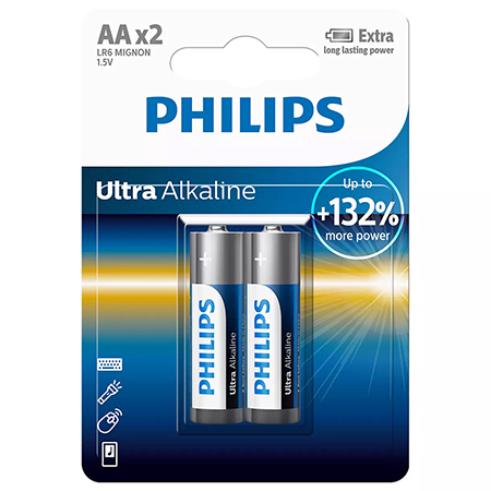 Baterii - BATERIE ULTRA ALKALINE LR6 AA BLISTER 2 BUC PHILIPS