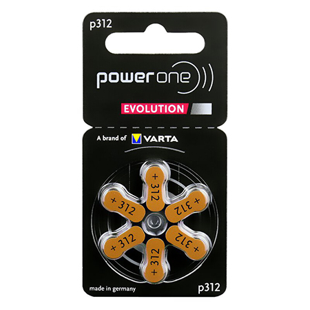 Baterii - BATERII AUDITIVE POWER ONE EVOLUTION P312 BL 6 VARTA