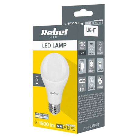BEC LED A60 E27 12W 4000K 230V REBEL [2]
