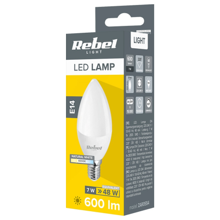 BEC LED E14 7W 4000K 230V REBEL [2]