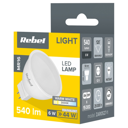 BEC LED MR16 6W 3000K 12V REBEL [2]