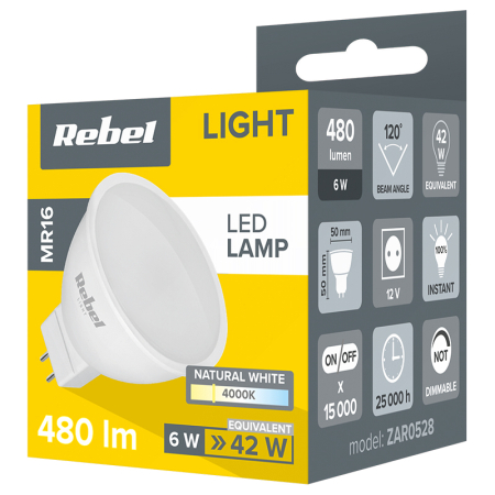 BEC LED MR16 6W 4000K 12V REBEL [2]