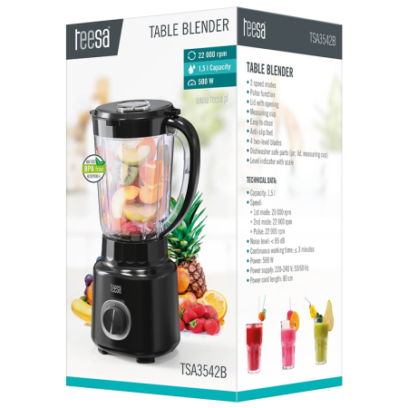 BLENDER MASA 500W 1.5L NEGRU TEESA [8]