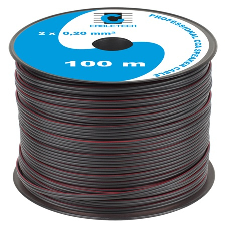 Conectica - CABLU DIFUZOR CCA 2X0.20MM NEGRU 100M