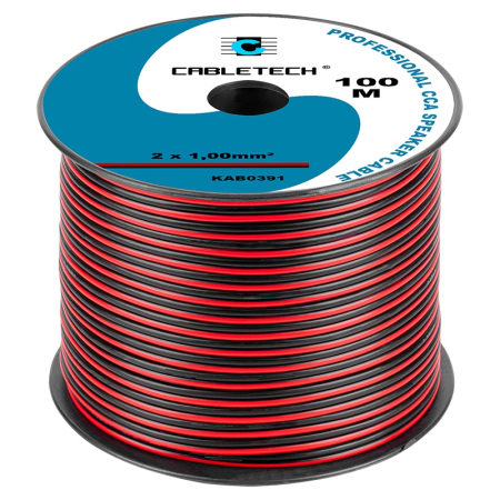 CABLU DIFUZOR CCA 2X1.00MM ROSU/NEGRU 100M [1]