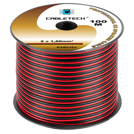 CABLU DIFUZOR CUPRU 2X1.00MM ROSU/NEGRU 100M [1]